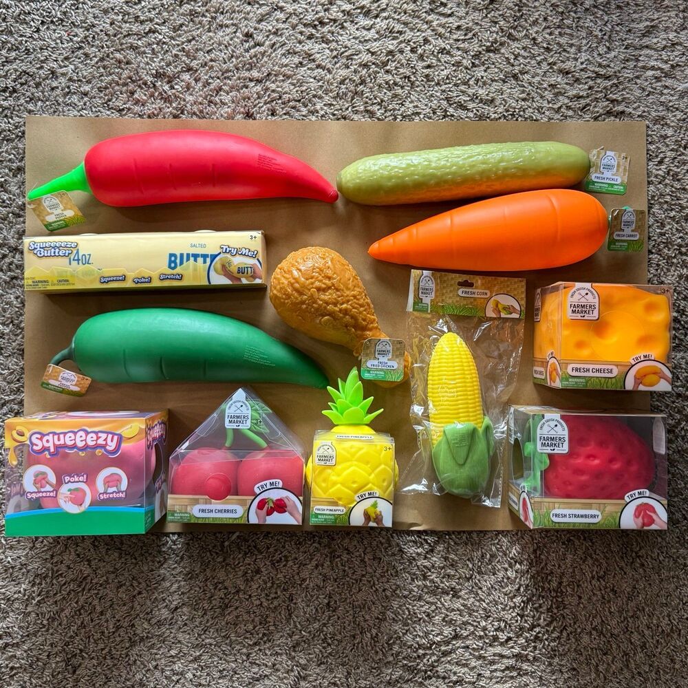 Sunny Days MEGA Squishy Bundle: Butter, Cherry, Peach, Strawberry, Cheese, etc.